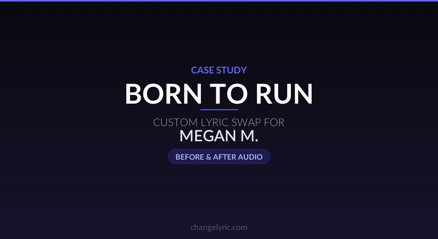 A personalized version of Born to Run with the name Dax Born to Run - personalized song with custom name swap for Dax