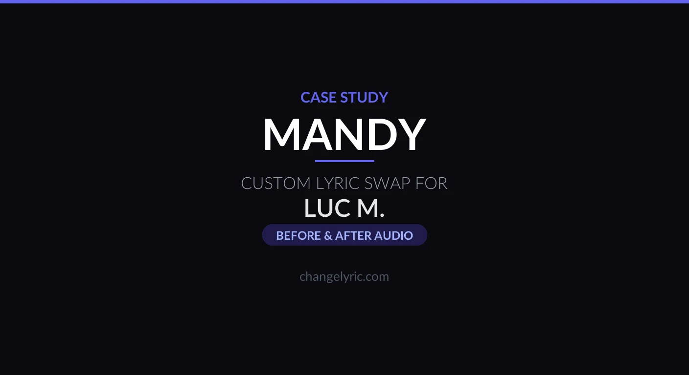 Barry Manilow's Mandy with the name changed to Wendy Mandy by Barry Manilow - custom name swap to Wendy